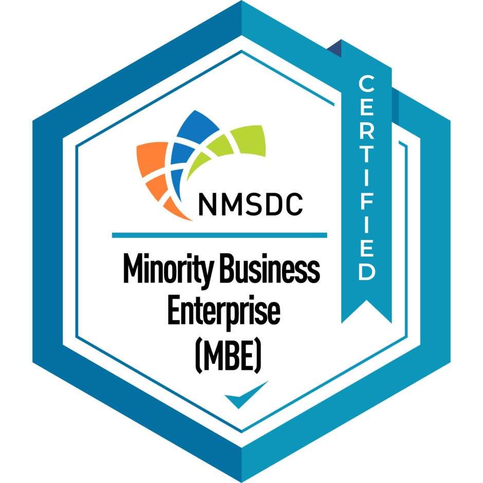 NMSDC Certified Minority Business Enterprise (MBE) badge